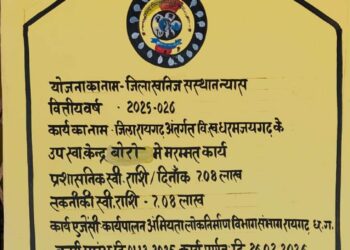  ठेकेदार का गजब कारनामा, मार्च 2026 में का शुरू किया और कार्य पूर्ण कर दिया फरवरी 2026 को