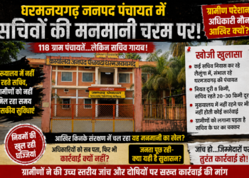 पंचायत सचिव मुख्यालय में नहीं, ग्रामीण परेशान… 118 ग्राम पंचायतों में व्यवस्था पर सवाल, अधिकारी सब जानते हुए भी कार्यवाही से क्यों पीछे?