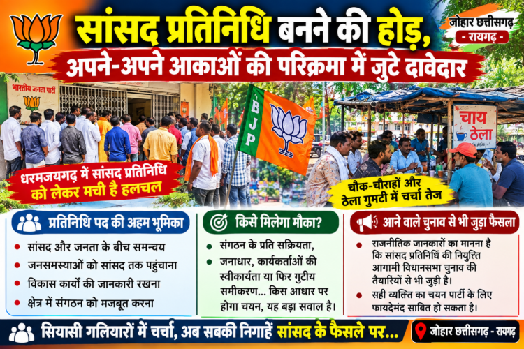 सांसद प्रतिनिधि बनने की होड़, अपने-अपने आकाओं की परिक्रमा में जुटे दावेदार