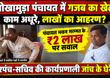 सोखामुड़ा पंचायत का गजब कारनामा, काम शुरू किया नहीं और निकाल लिए लाखों रूपये…  क्या सरकारी खजना को लूटने वाले सरपंच-सचिव पर होगी कार्यवाही?